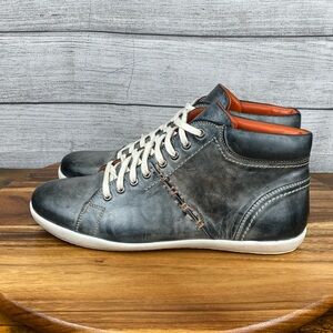 Roan by Bed Stu Jimmy High Top Lace Up Leather Sneakers Charcoal Grey Men’s 11